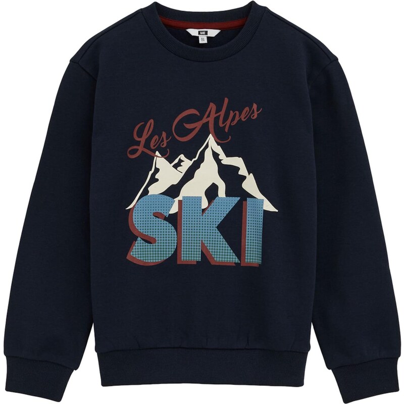 WE Fashion Mikina námornícka modrá / tmavočervená / biela 66427317