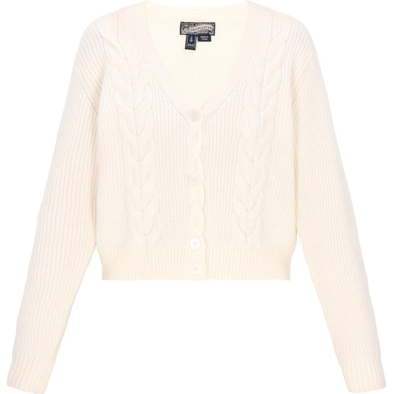 DreiMaster Vintage Kardigán biela ako vlna 66427349