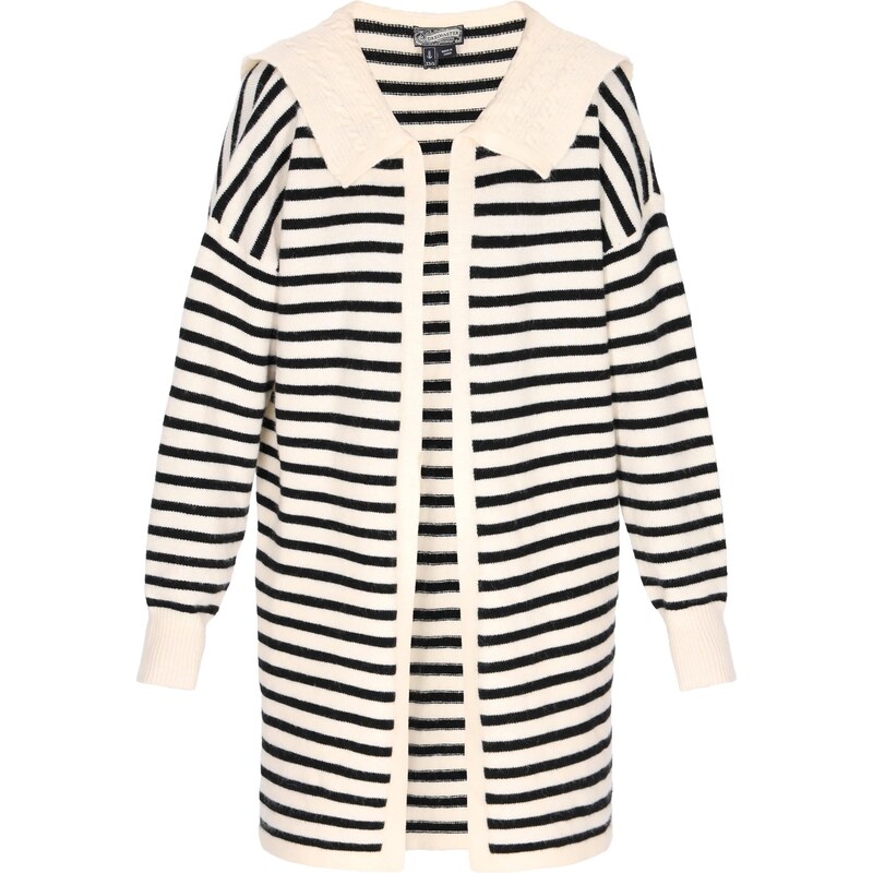 DreiMaster Vintage Kardigán čierna / šedobiela 66427363