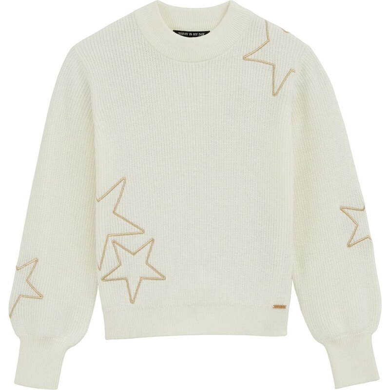 WE Fashion Sveter béžová / prírodná biela 66427462