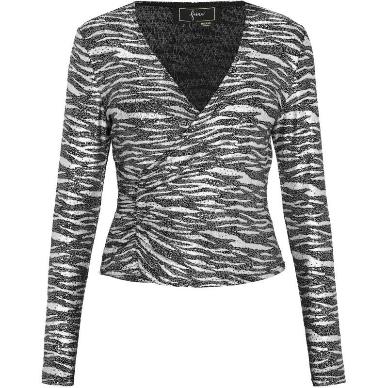 faina Blúzka strieborná / prírodná biela 66427471