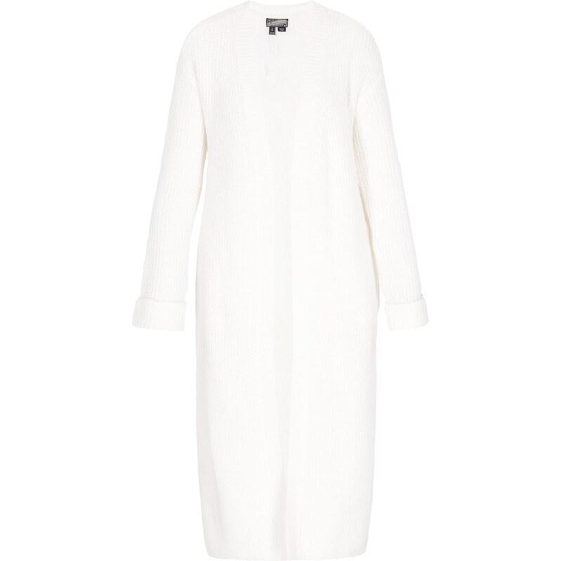 DreiMaster Vintage Pletený kabát šedobiela 66427549