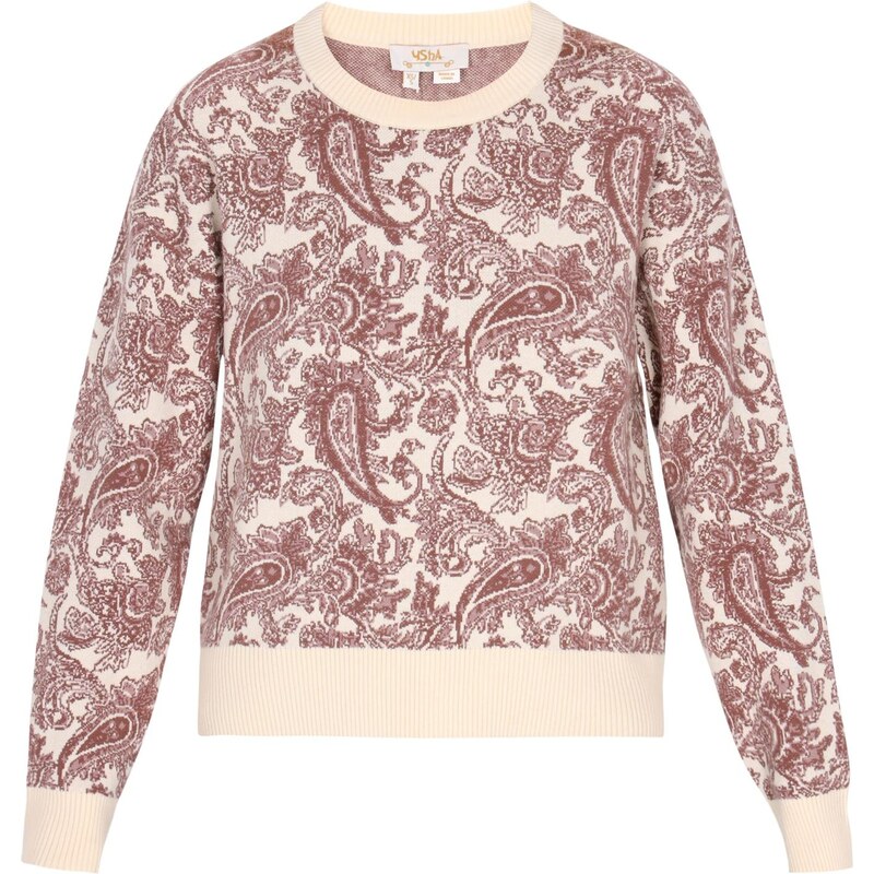 usha FESTIVAL Sveter Festival čokoládová / tmavošedá / biela ako vlna 66427530