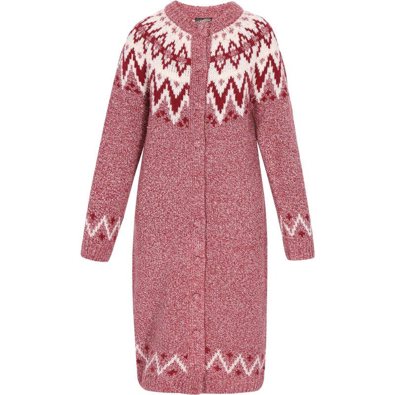 DreiMaster Vintage Pletený kabát Vintage burgundská / vínovo červená / 66427548