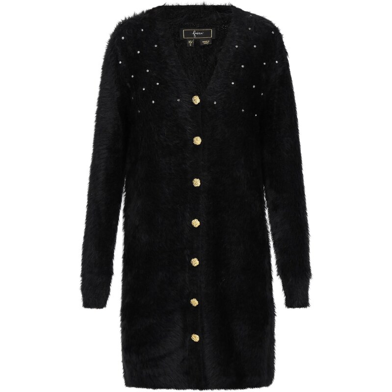 faina Pletený kabát čierna 66428760