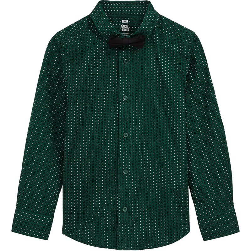 WE Fashion Košeľa zelená / tmavozelená / biela 66429125