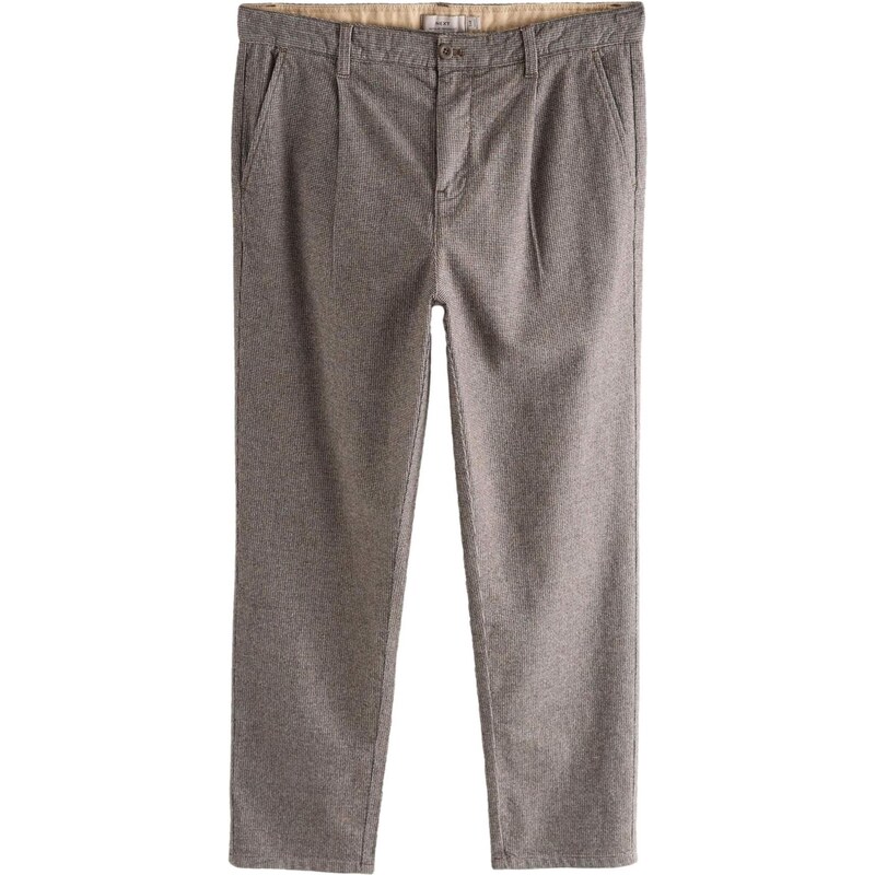 Next Plisované nohavice svetlohnedá 66429197