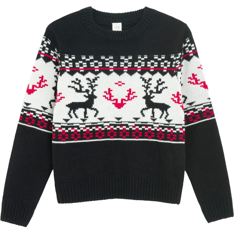 Cool Club Sveter červená / čierna / biela 66429441