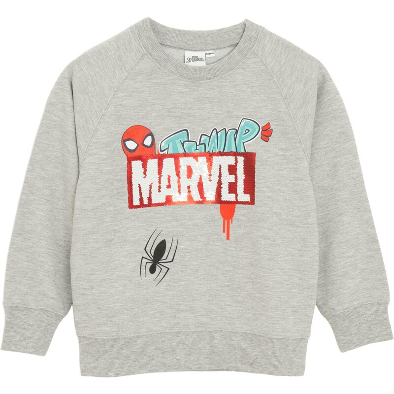 Cool Club Mikina tyrkysová / svetlosivá / sivá melírovaná / červená 66429495