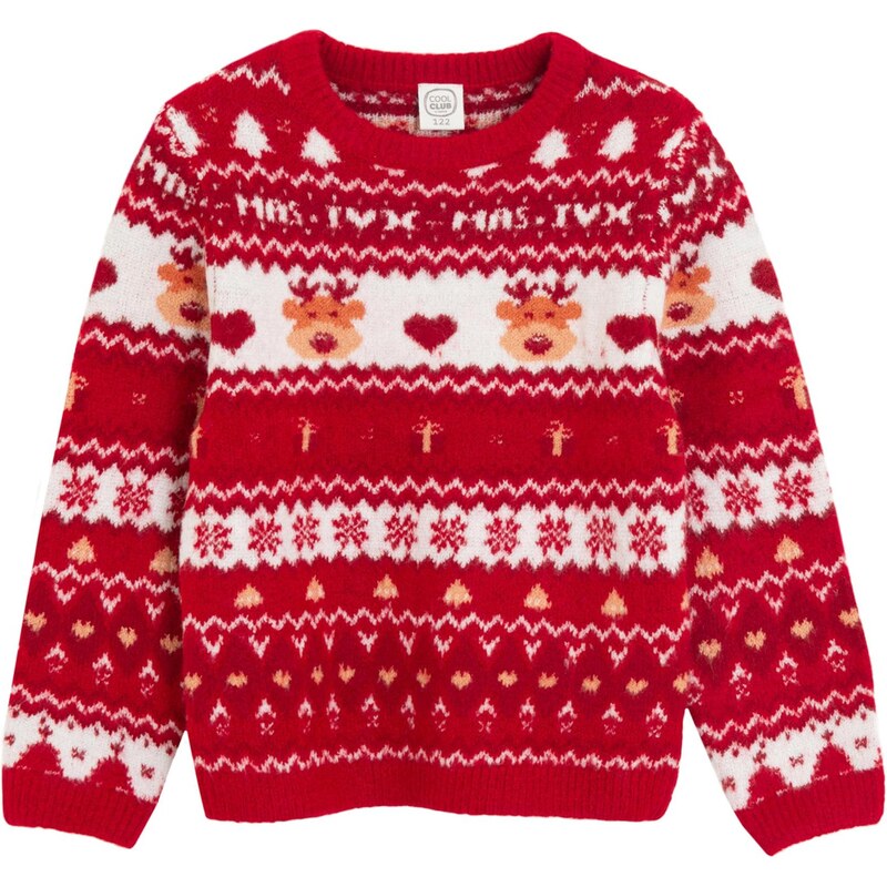 Cool Club Sveter červená / biela 66429507
