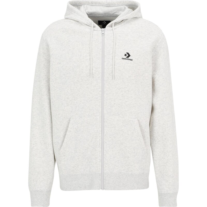 CONVERSE Tepláková bunda sivá melírovaná / čierna 66429581