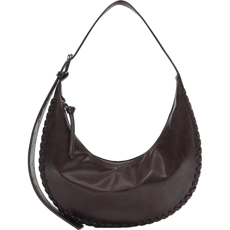 Pull&Bear Kabelka na rameno tmavohnedá 66429568