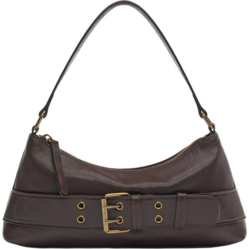 Pull&Bear Kabelka na rameno tmavohnedá 66429564