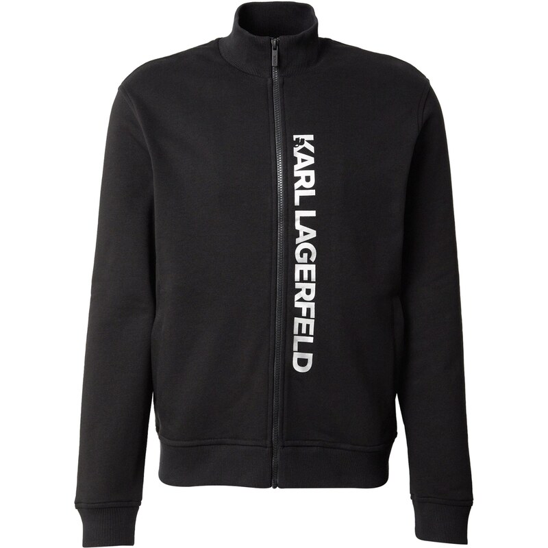 Karl Lagerfeld Tepláková bunda čierna / biela 66429732