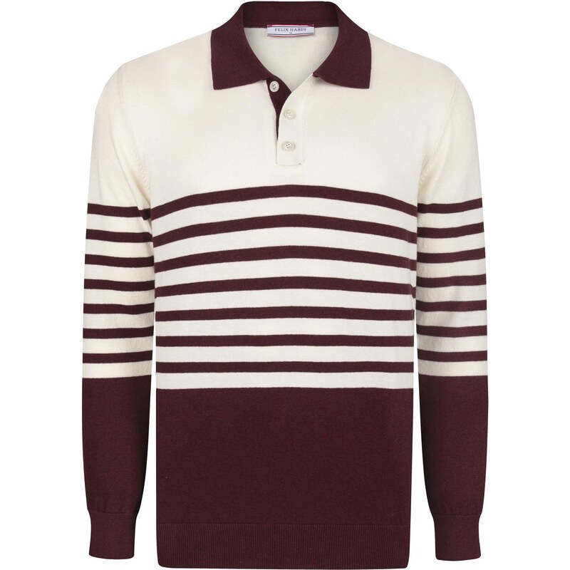 Felix Hardy Sveter bordová / biela 66429882