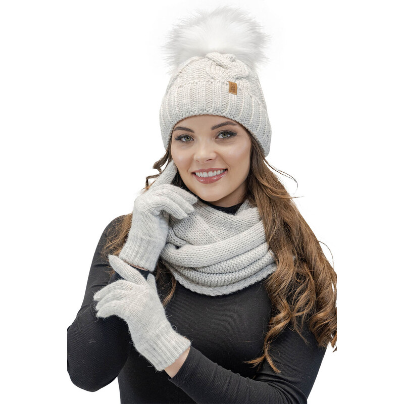 Komplet Vivisence 7014 Kmpl+R čiapka, šál, rukavice 66616279