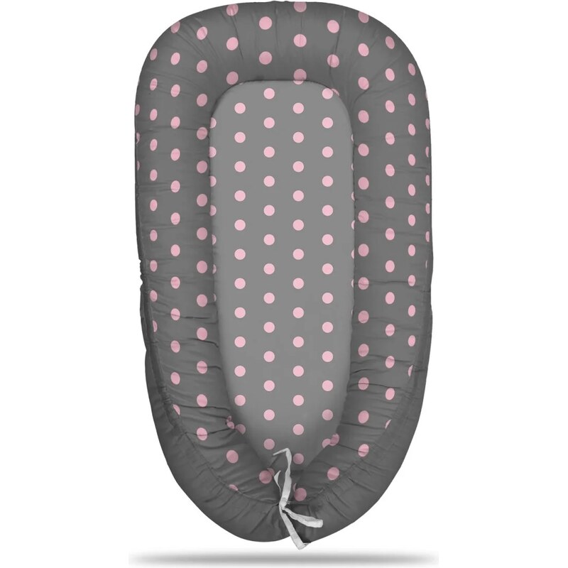 Sablio Hniezdočko pre bábätko Ružové bodky na šedej 65114057