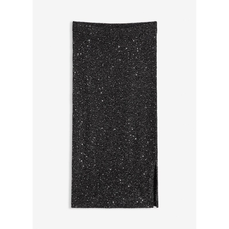 bonprix Pletená sukňa, farba čierna 66435057