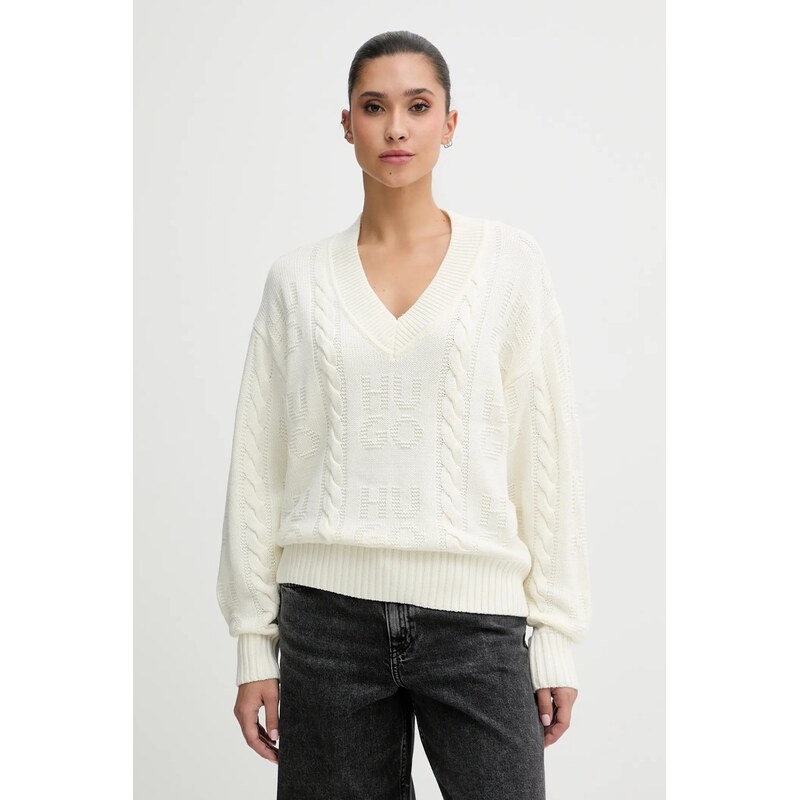 Sveter s prímesou vlny HUGO Sypres 66437014