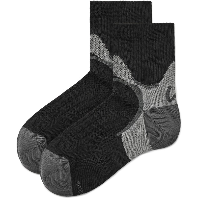 Vlnka 2 páry bavlnených ponožiek na bicykel čierna/sivá 66438175