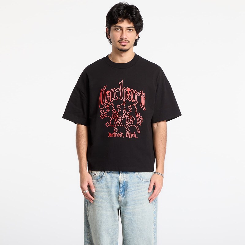 Tričko Carhartt WIP S/S Hackwork T-Shirt UNISEX Black Heavy Stone Wash 66439185