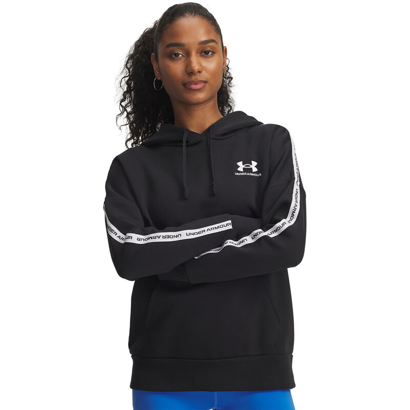 Mikina Under Armour Icon Fleece Taped Hoodiey Black XS 66437843