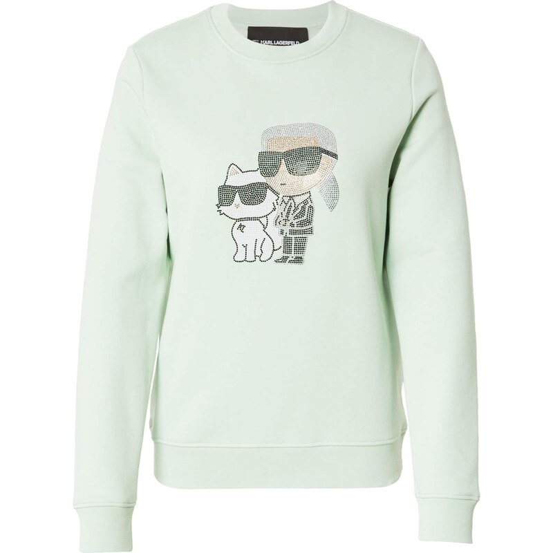 Karl Lagerfeld Mikina IKON sivá / pastelovo zelená / čierna / biela 62890807