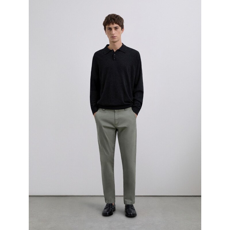 Scalpers Chino nohavice kaki 66038676