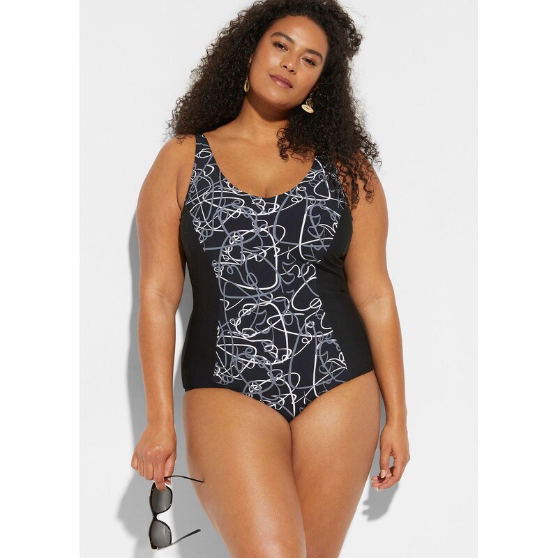 bonprix Tvarujúce plavky s V-výstrihom, ľahký tvarujúci efekt, farba 44817332