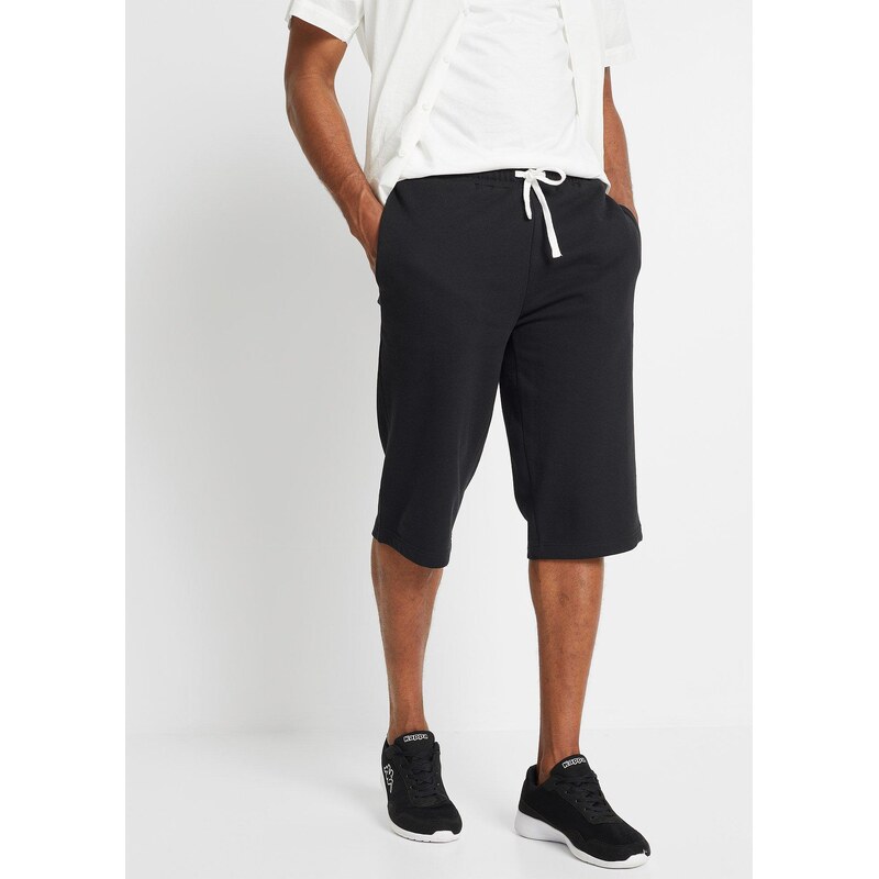 bonprix Teplákové bermudy, dlhé, farba čierna 44888395