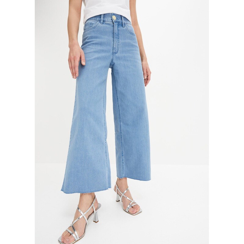 bonprix Džínsy, široké, po členky, farba modrá 52417463