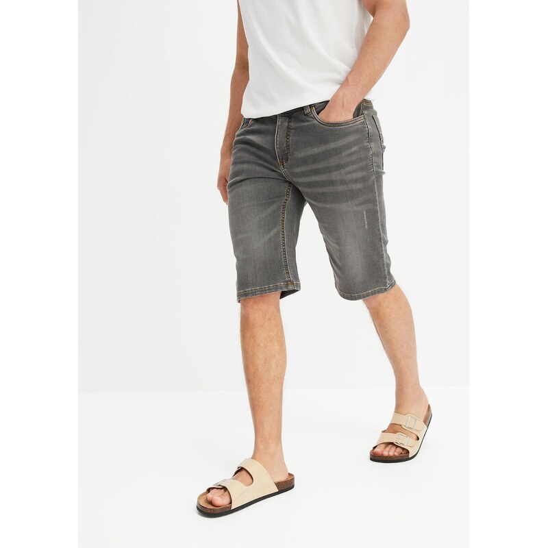 bonprix Strečové džínsové bermudy s komfortným strihom, Regular Fit, 52159452