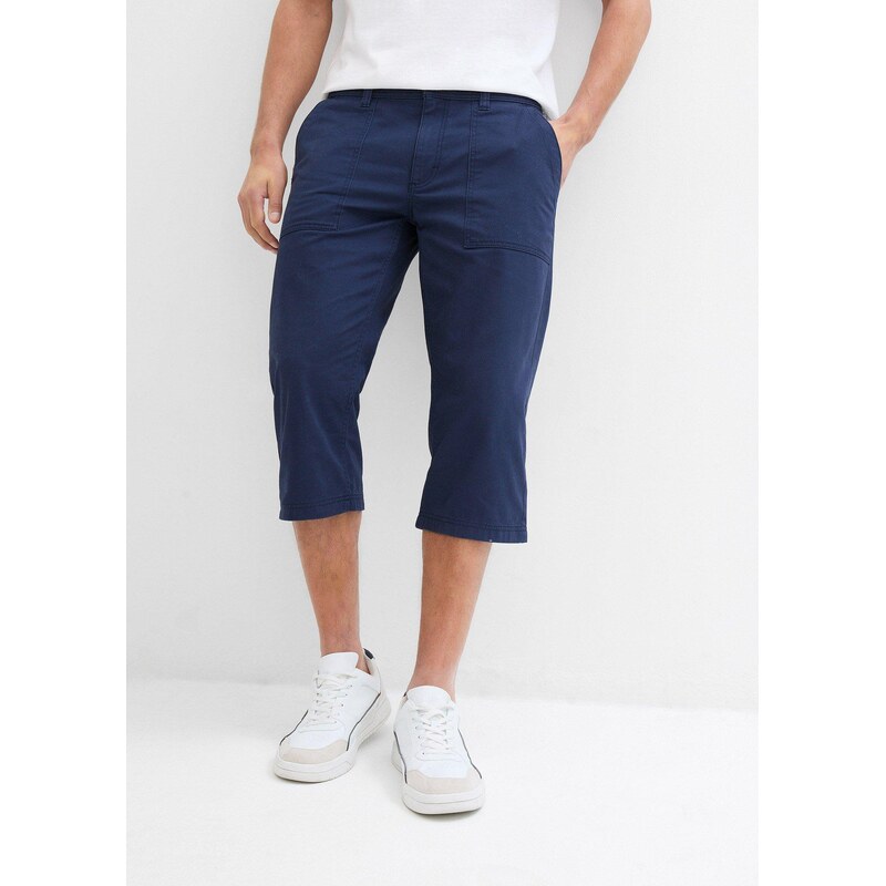 bonprix Dlhé bermudy s našitými vreckami, Regular Fit, farba modrá 62702010