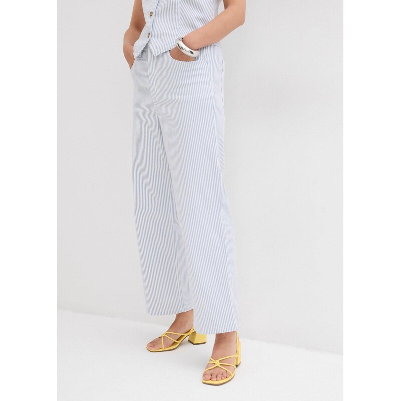 bonprix Džínsy, Wide-Leg, cropped, farba biela 63478026