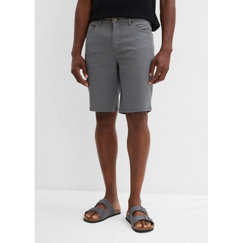 bonprix Strečové bermudy Classic Fit, farba šedá 63894280