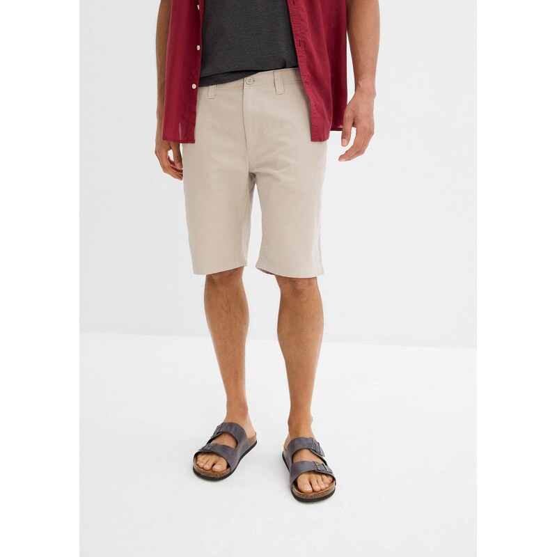 bonprix Bermudy chino Regular Fit, z čistej bavlny, farba šedá 63478227