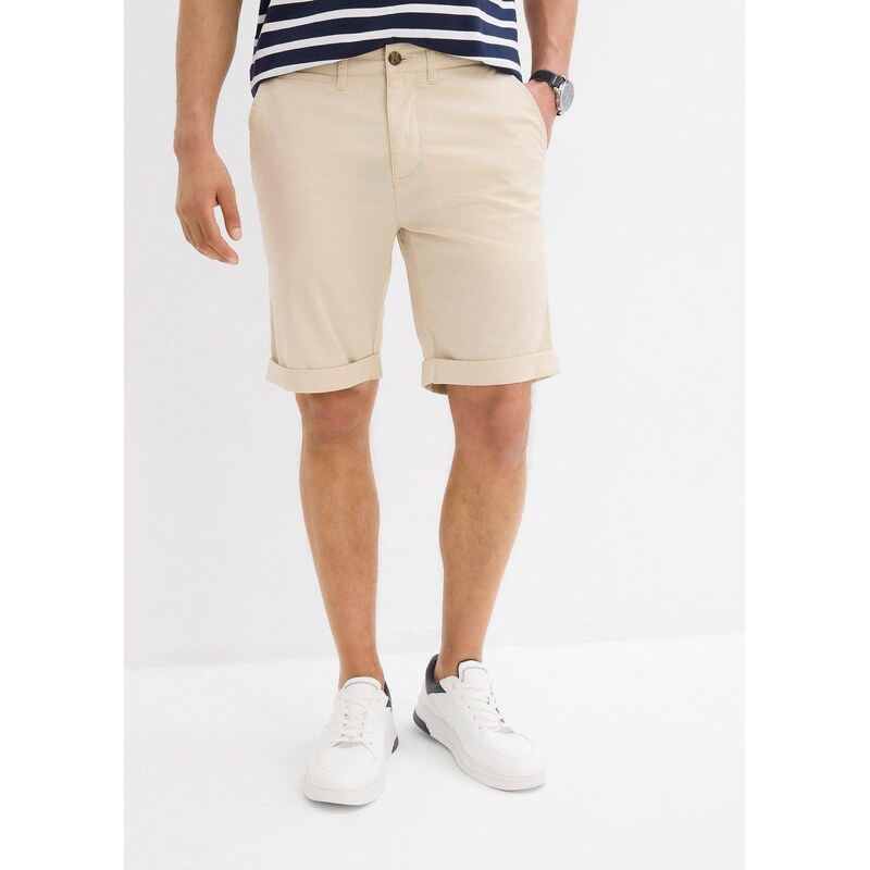 bonprix Chino bermudy, Regular Fit, farba béžová 64727956