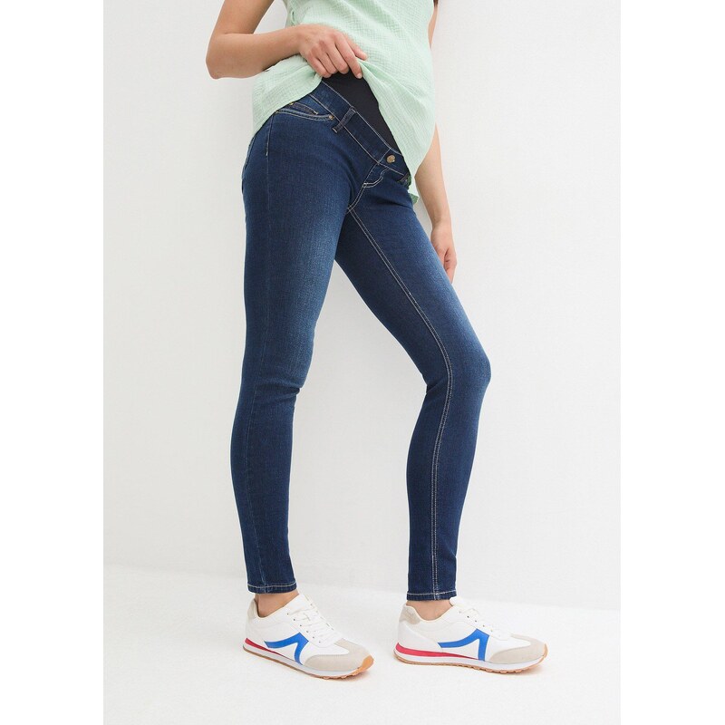 bonprix Materské džínsy, Skinny, farba modrá 44741358