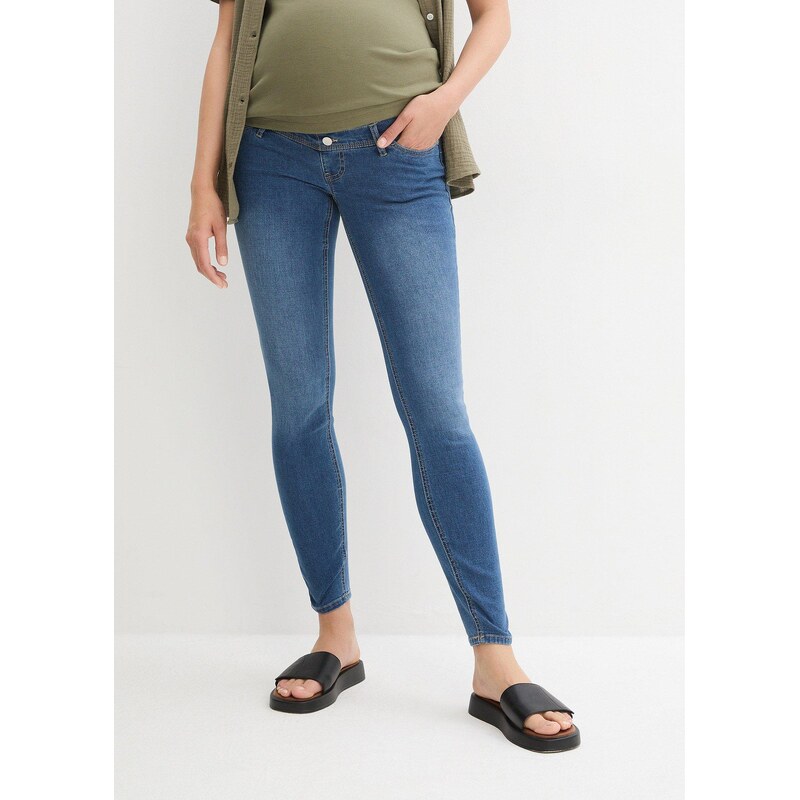bonprix Materské džínsy, Skinny, farba modrá 44742291