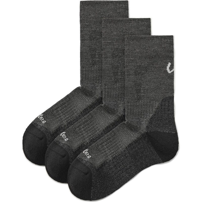 Vlnka 3 páry treckových Merino ponožiek sivá 67281436