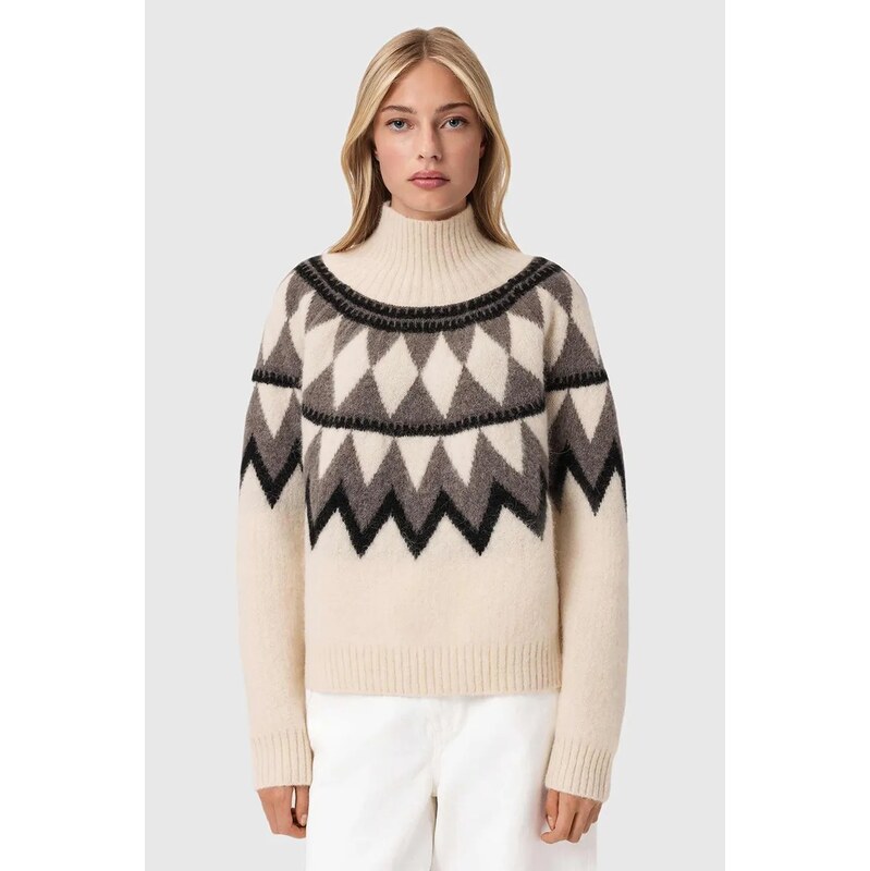 Sveter s prímesou vlny AllSaints TARA 66453942
