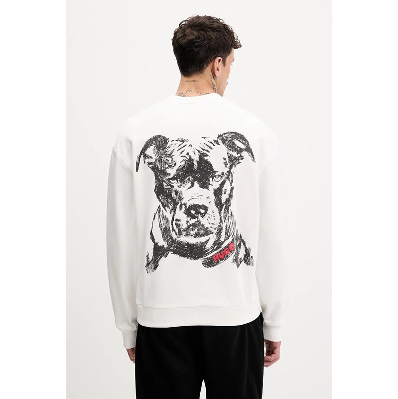 Bavlnená mikina HUGO Dubraxo 66439105