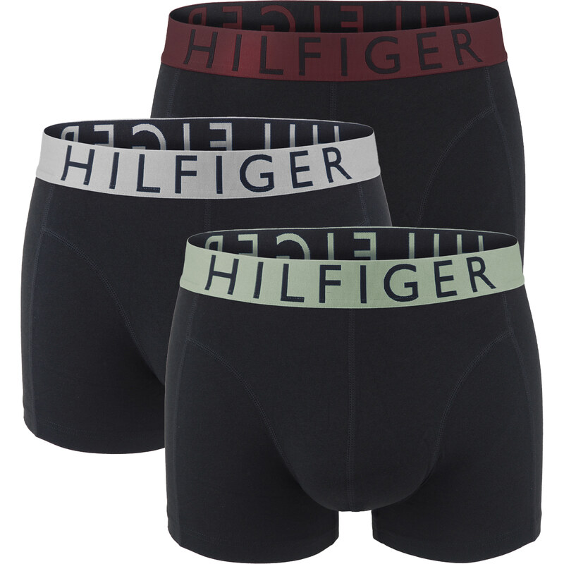TOMMY HILFIGER - boxerky 3PACK HILFIGER eco cotton stretch black / 66439161
