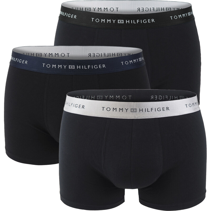 TOMMY HILFIGER - boxerky 3PACK TH series cotton stretch black / dark 66439165
