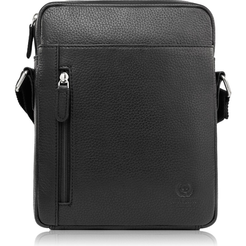 Paolo Peruzzi Pánska kožená taška cez rameno | čierna T-119-BL 66439371