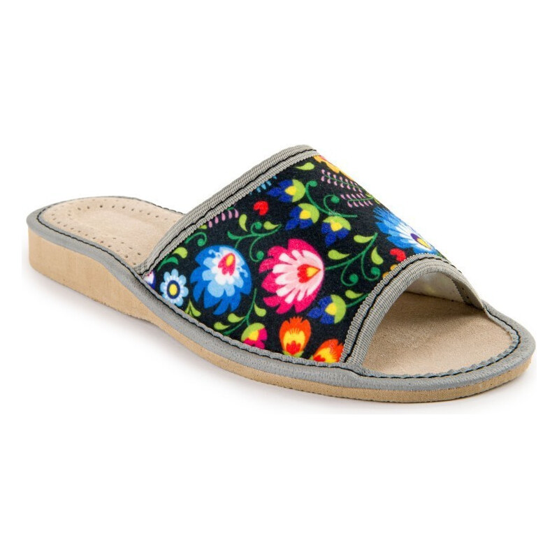 Dámske papuče s otvorenou špičkou, veľkosť 36 | kvetinová KD-04-NB-36 66439387