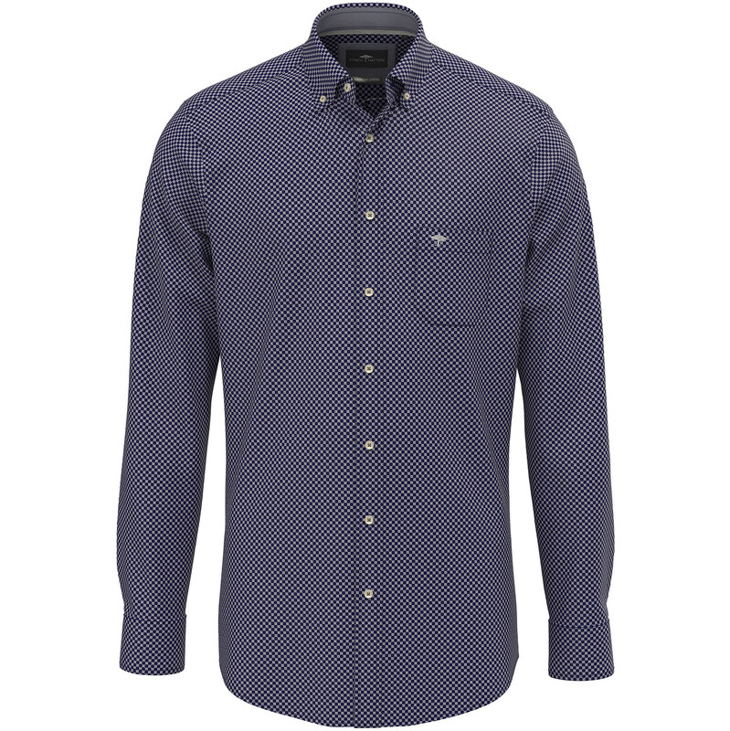 Pánska modrá flanelová košeľa s potlačou FYNCH-HATTON 66439826