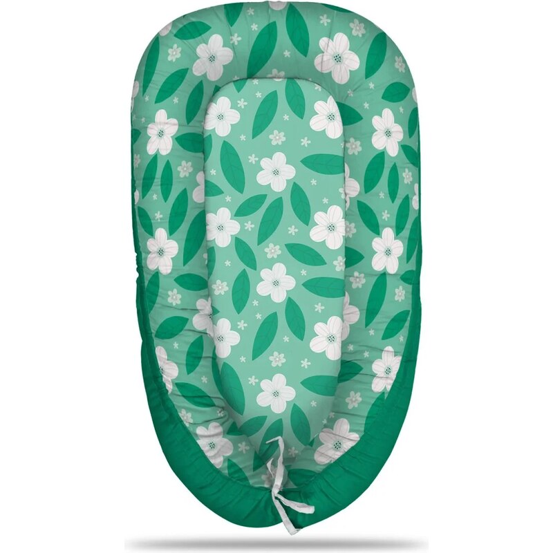 Sablio Hniezdočko pre bábätko Biele kvety s lístkami 65113947