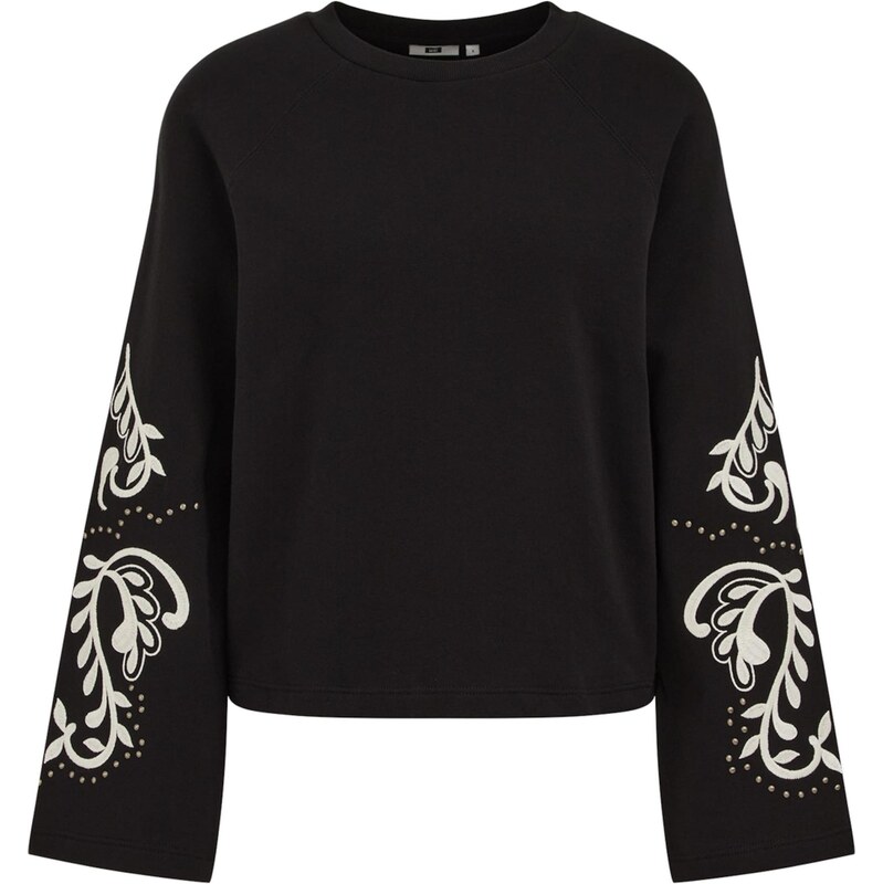 WE Fashion Mikina čierna / biela 66446055