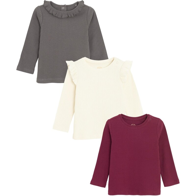 Cool Club Tričko sivá / bordová / biela ako vlna 66446196